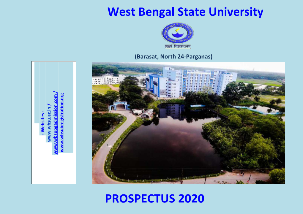 West Bengal State University PROSPECTUS 2020