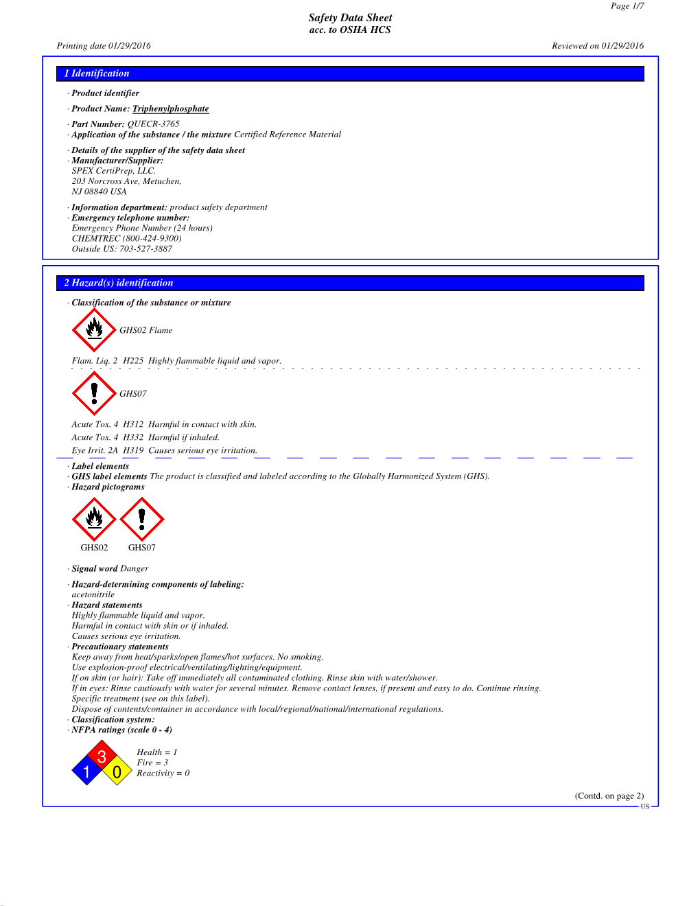 Safety Data Sheet Acc