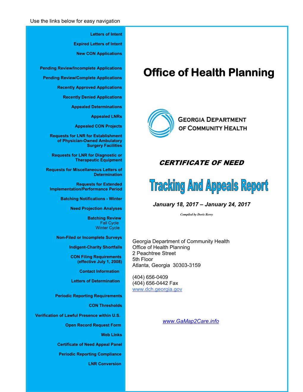 Health Planning Review Board Members