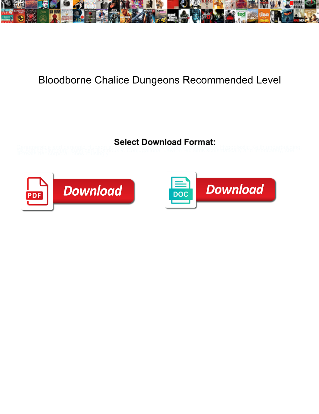 Bloodborne Chalice Dungeons Recommended Level