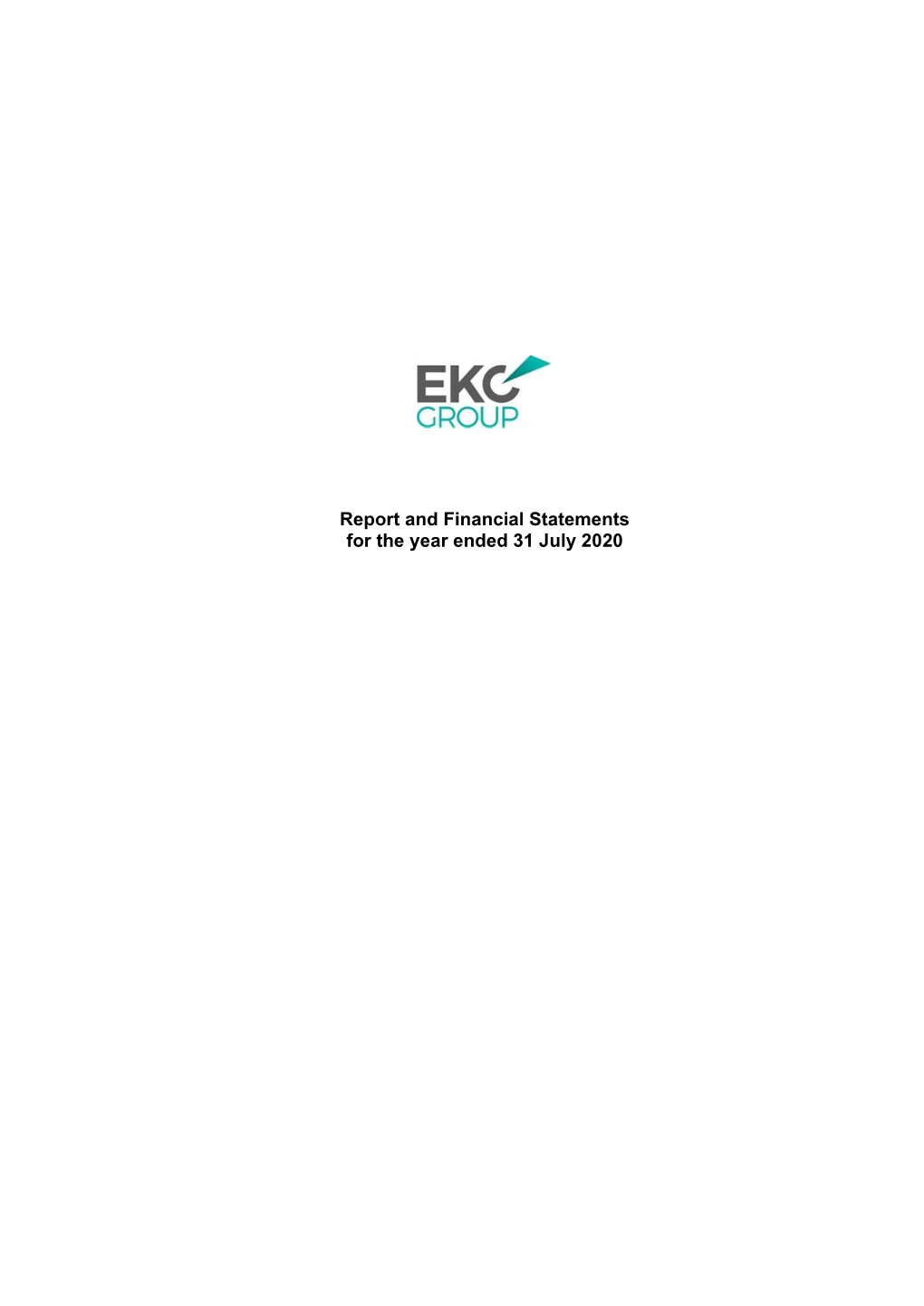 Report and Financial Statements for the Year Ended 31 July 2020