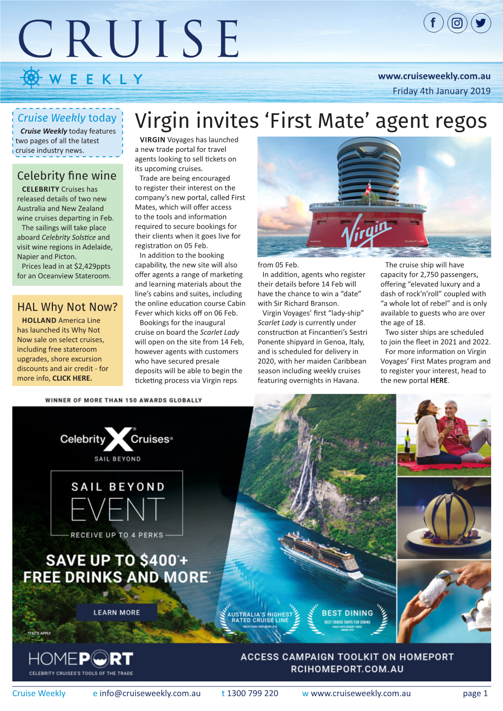 Virgin Invites 'First Mate' Agent Regos