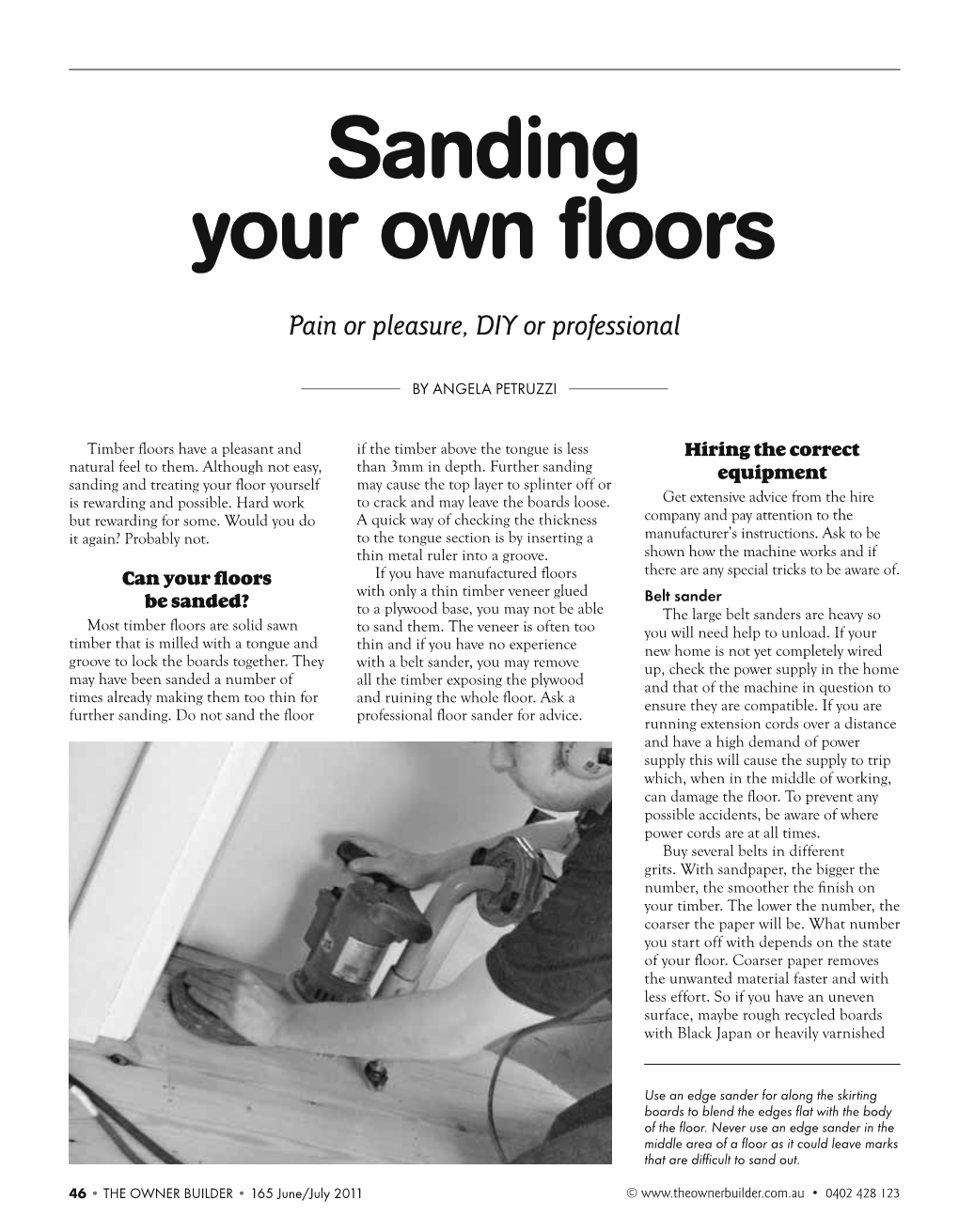 Sanding Your Own Floors