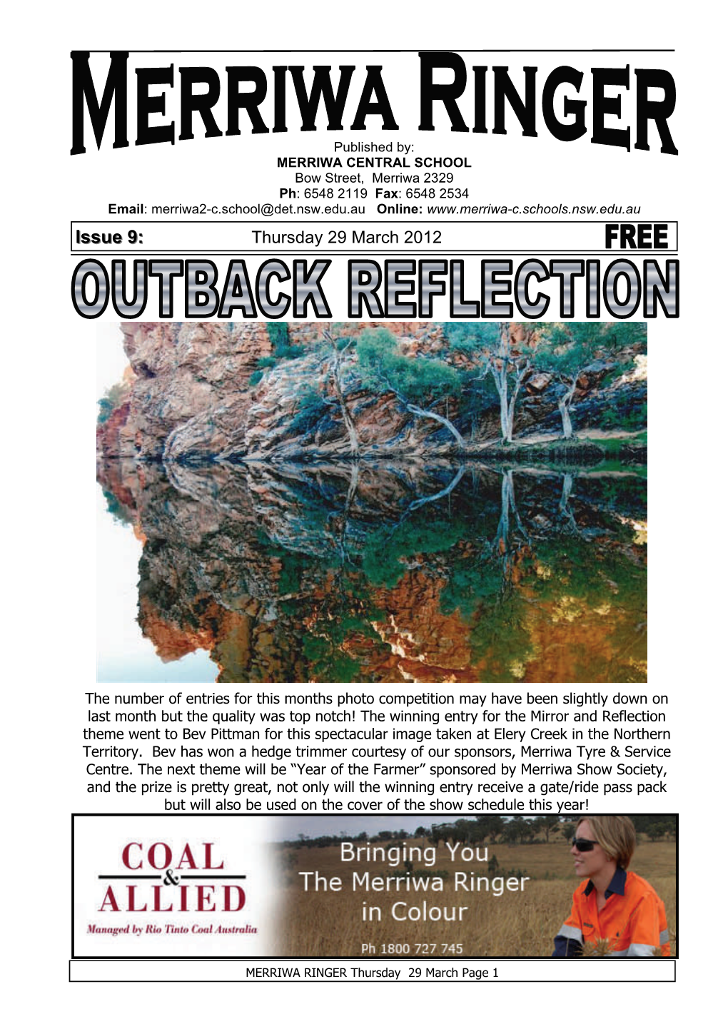 Issue 9: Thursday 29 March 2012