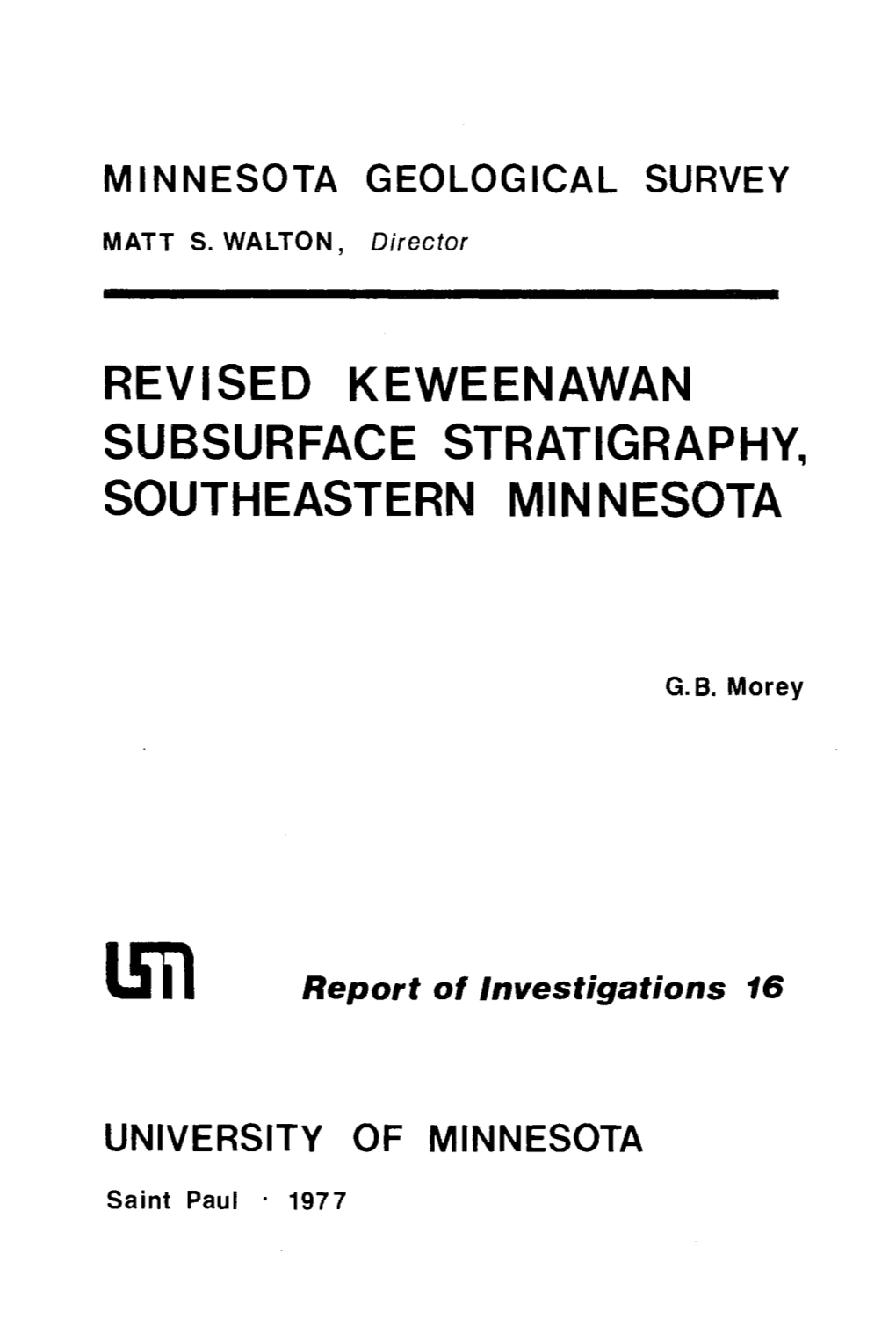 Revised Keweenawan Southeastern Minnesota