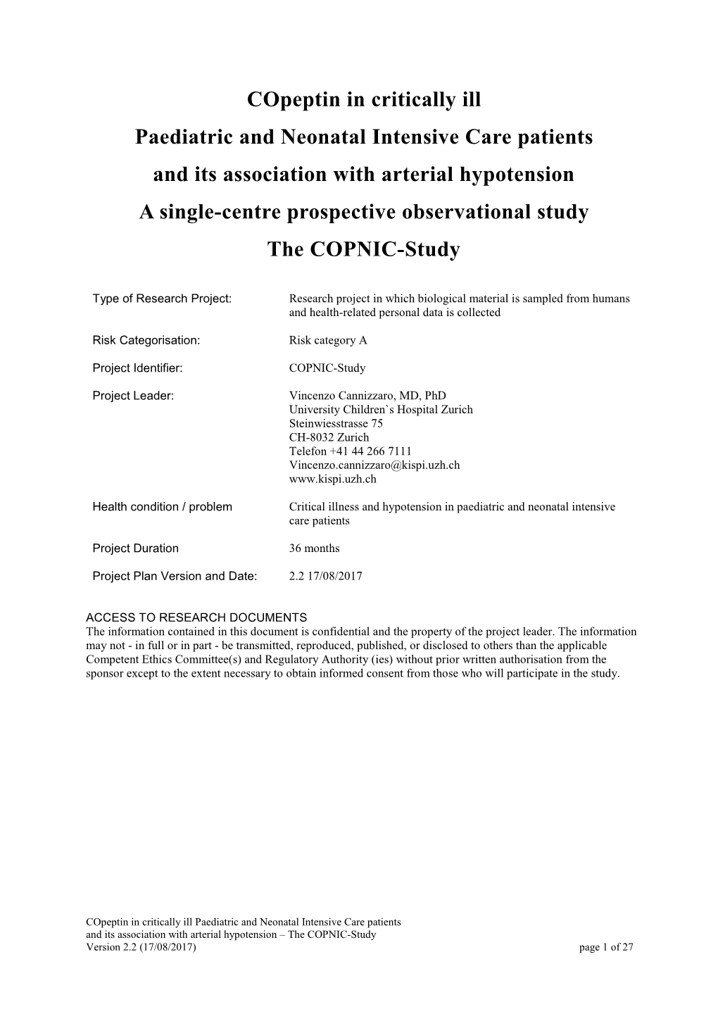 Copeptin in Critically Ill Paediatric and Neonatal Intensive Care Patients