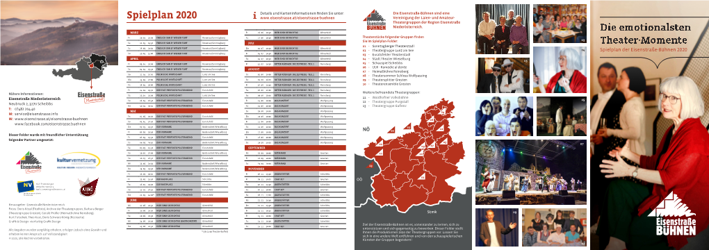 Spielplan ���� Vereinigung Der Laien- Und Amateur- Theatergruppen Der Region Eisenstraße Niederösterreich