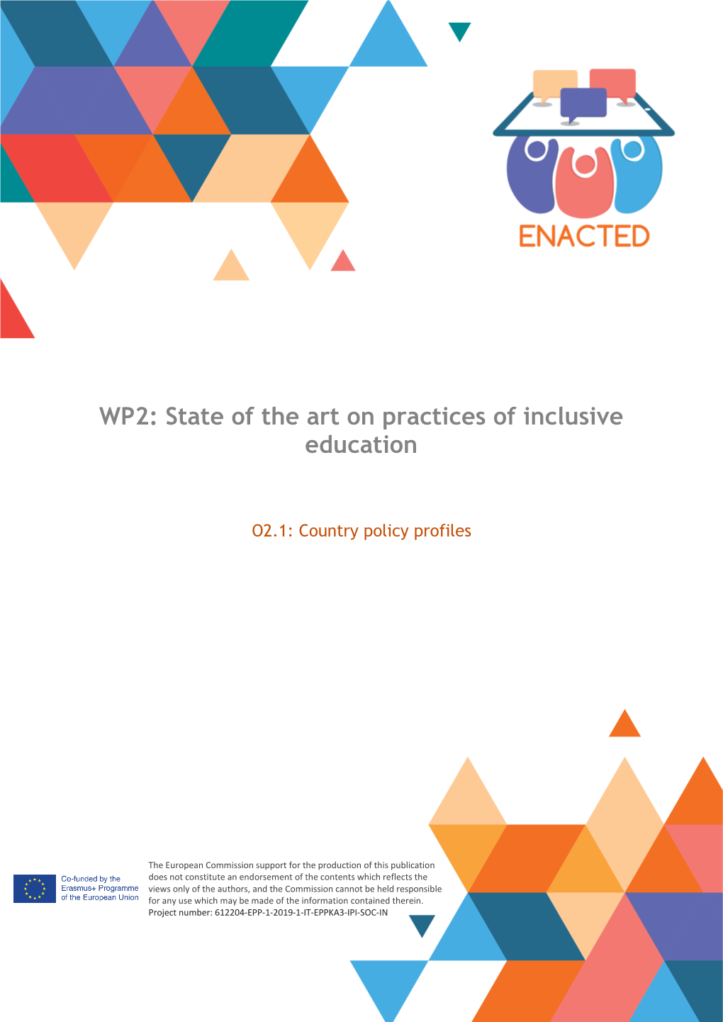 WP2: State of the Art on Practices of Inclusive Education