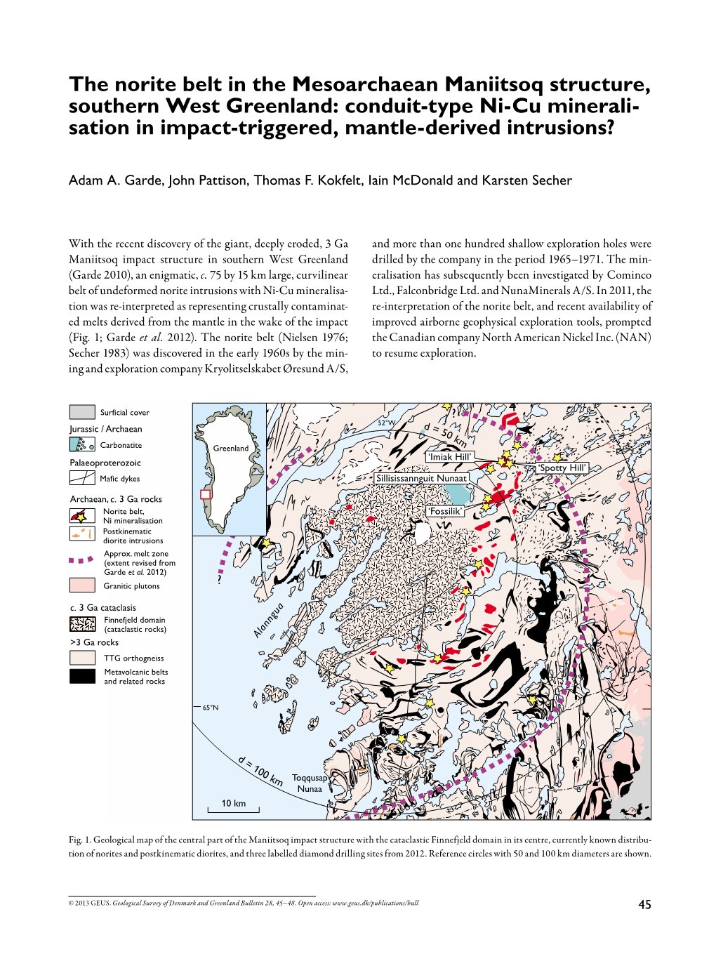 The Norite Belt in the Mesoarchaean Maniitsoq Structure, Southern West Greenland: Conduit-Type Ni-Cu Minerali- Sation in Impact-Triggered, Mantle-Derived Intrusions?