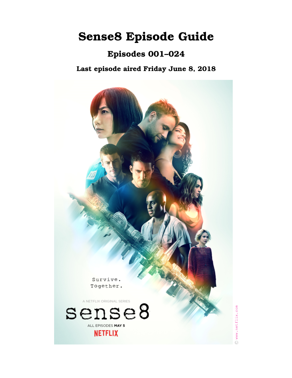 Sense8 Episode Guide Episodes 001–024