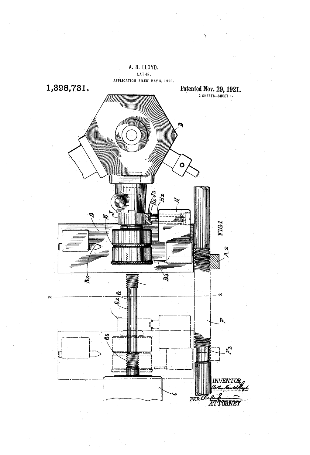 Patented Nov. 29, 1921. 2 SHEETS SHEET 1 A