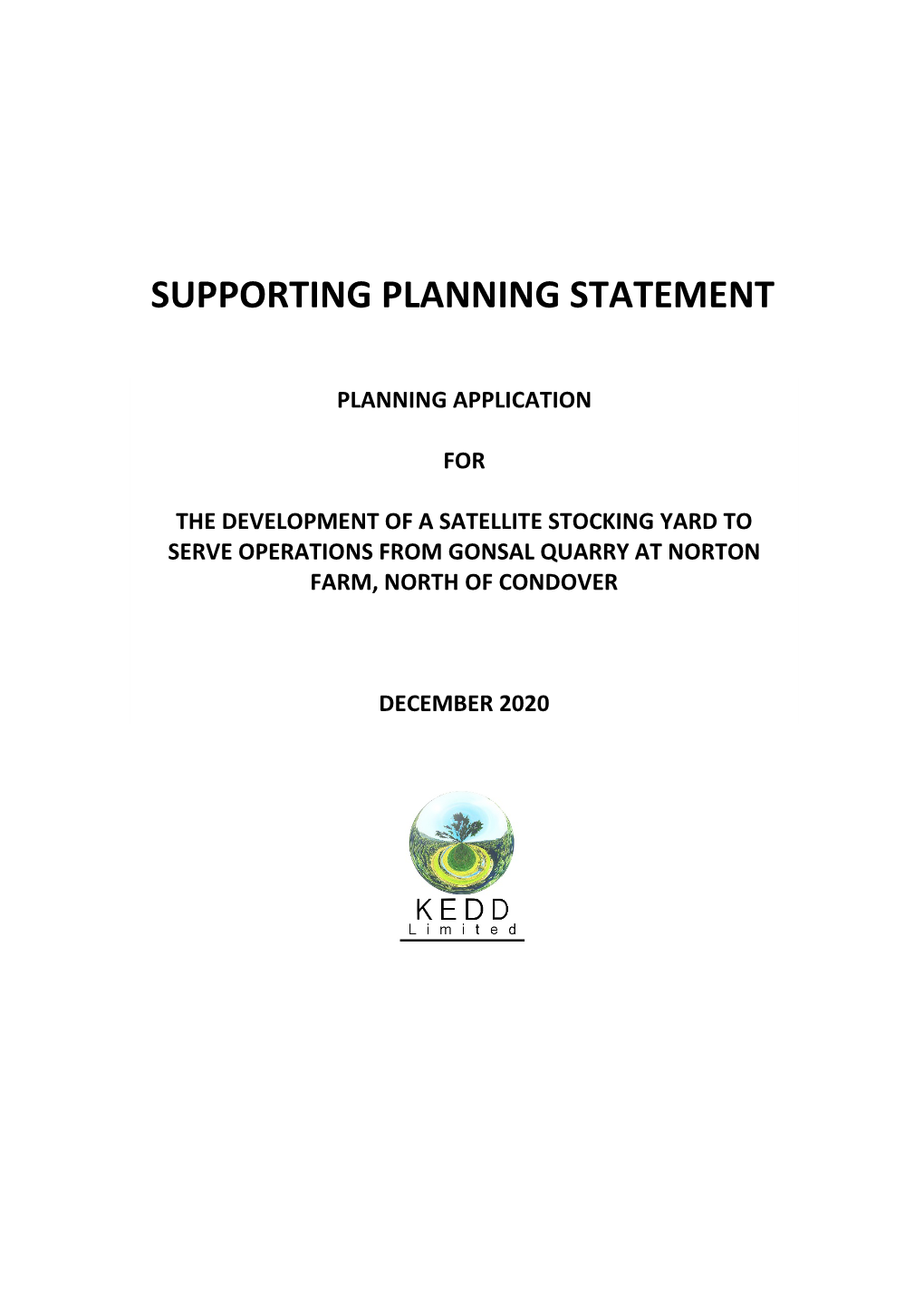 Supporting Planning Statement