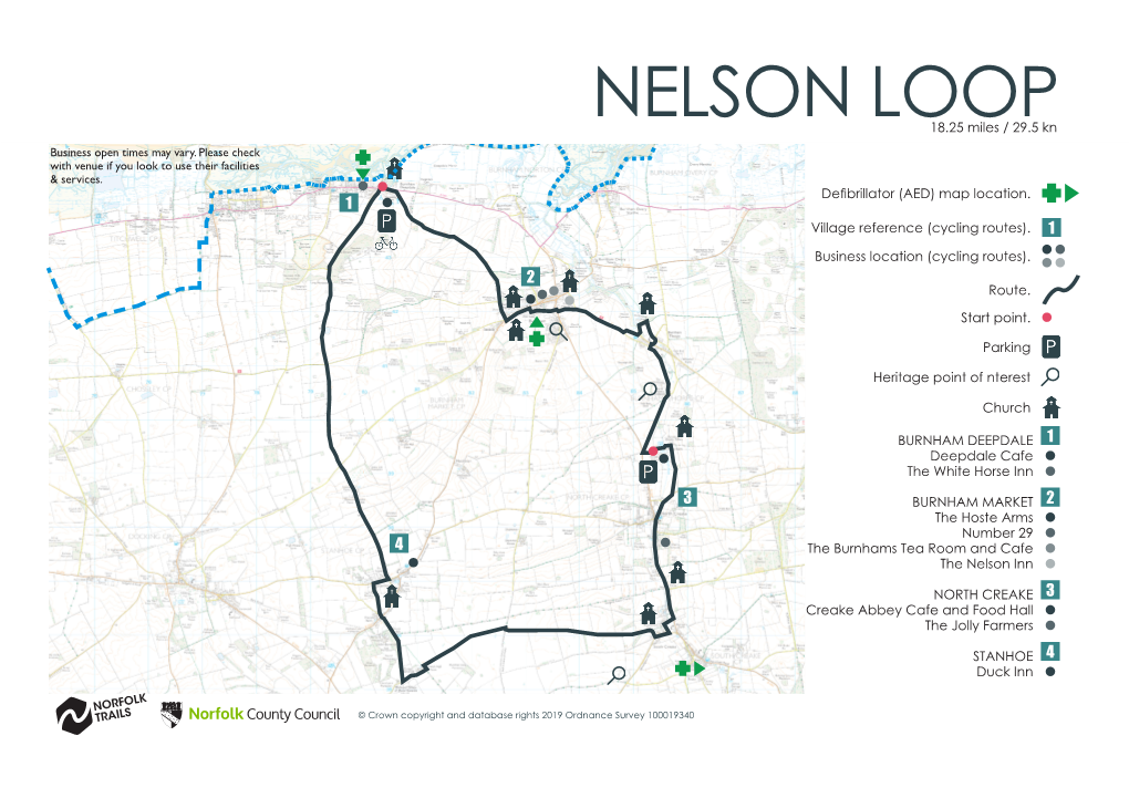 NELSON LOOP 18.25 Miles / 29.5 Kn Business Open Times May Vary