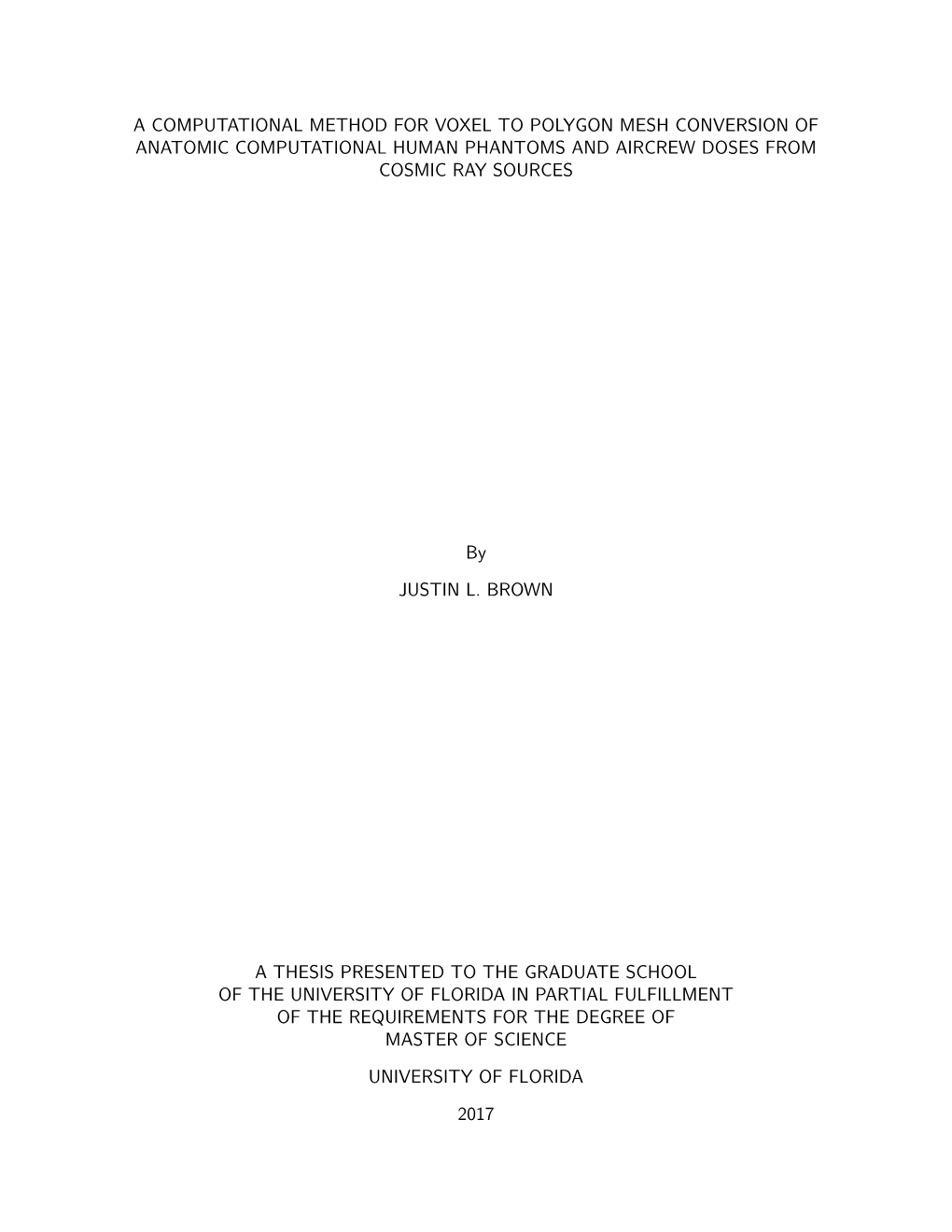 A Computational Method for Voxel to Polygon Mesh Conversion of Anatomic Computational Human Phantoms and Aircrew Doses from Cosmic Ray Sources