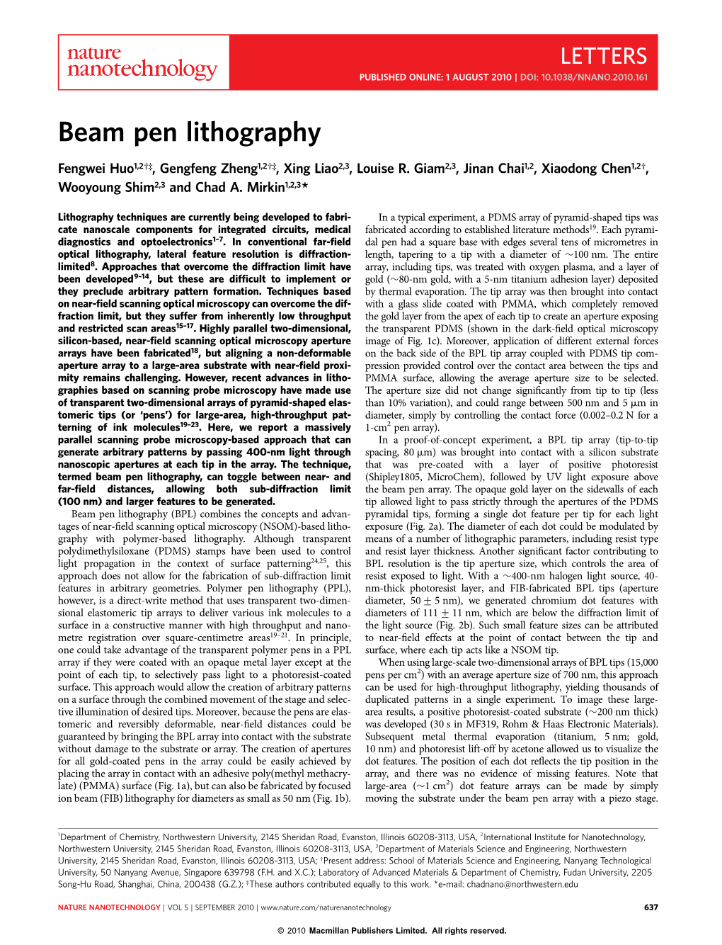 Beam-Pen-Lithography.Pdf