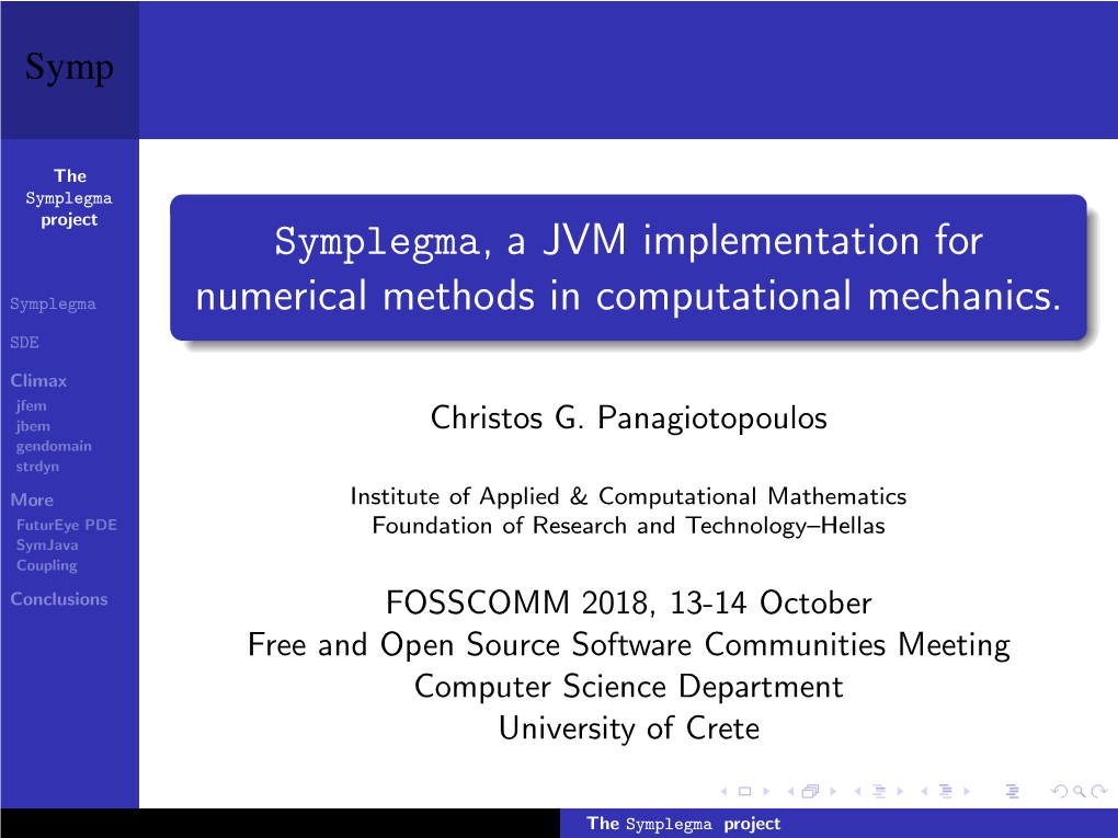 Symplegma , a JVM Implementation for Numerical Methods In