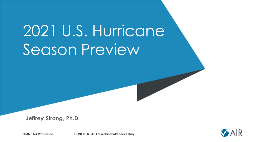 2021 U.S. Hurricane Season Preview