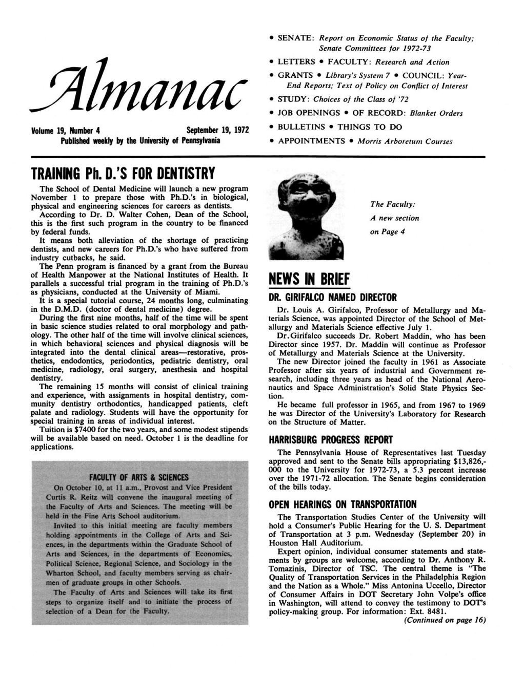 ALMANAC September 19, 1972 