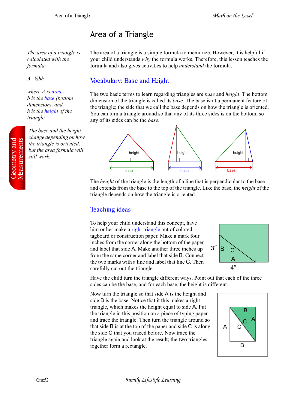 Geometry and Measurements.Fm