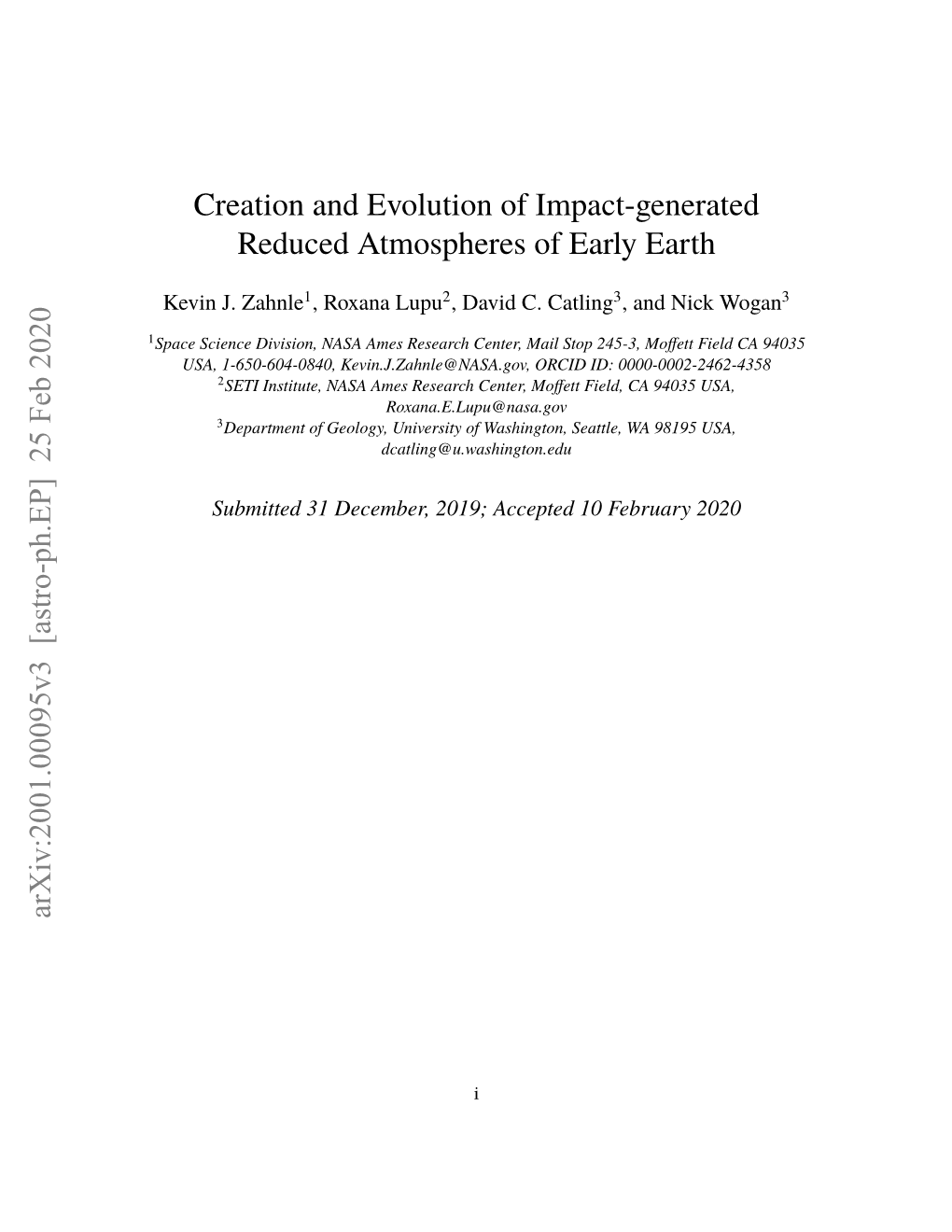 Creation and Evolution of Impact-Generated Reduced Atmospheres of Early Earth