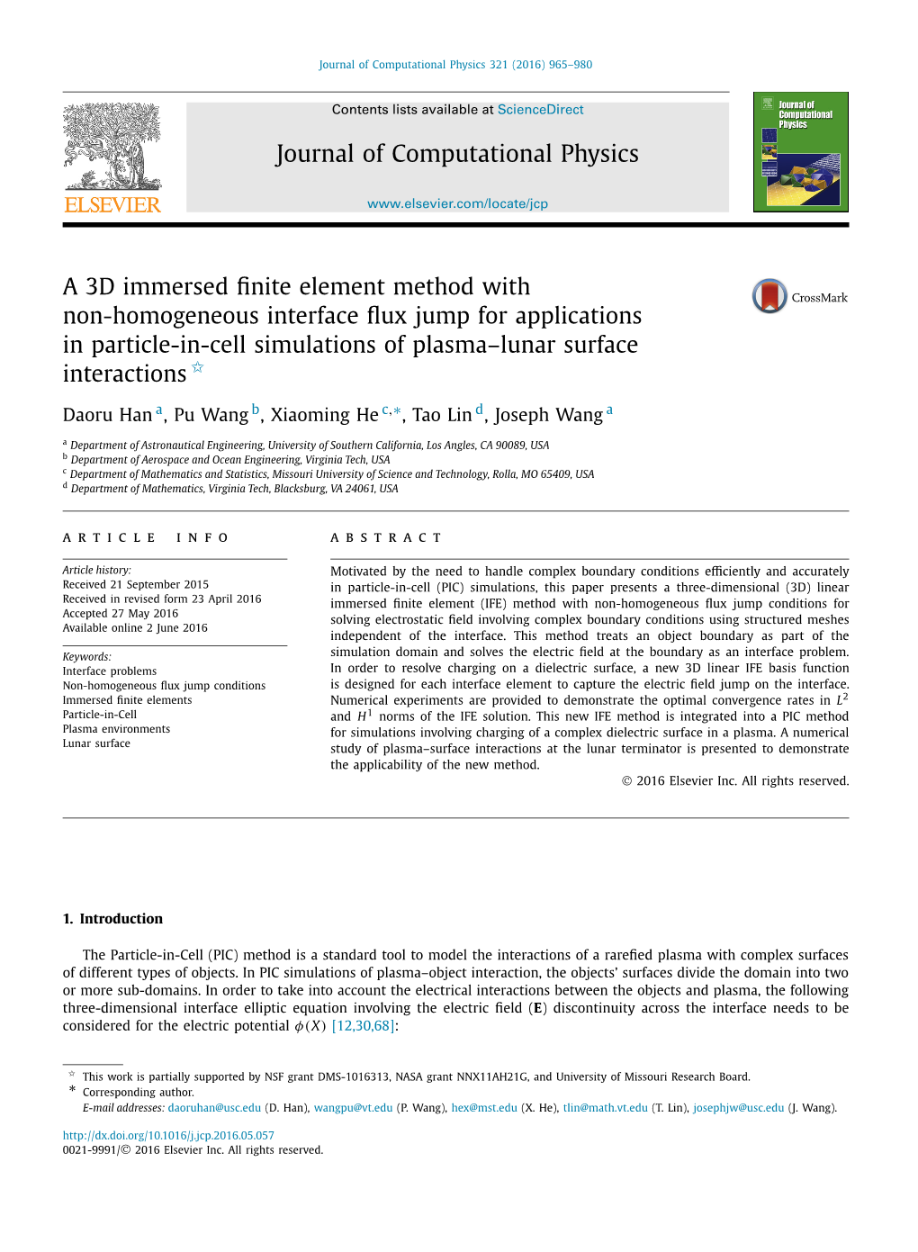 A 3D Immersed Finite Element Method with Non-Homogeneous Interface