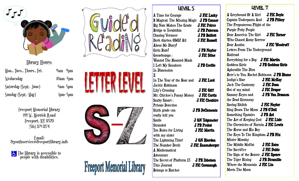 Z Guided Reading Level List