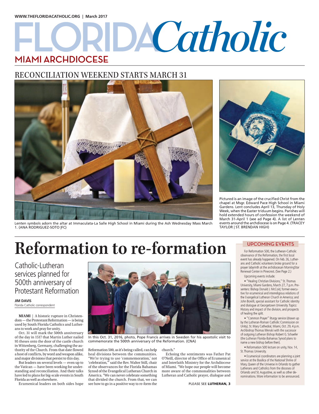 Miami Archdiocese Reconciliation Weekend Starts March 31