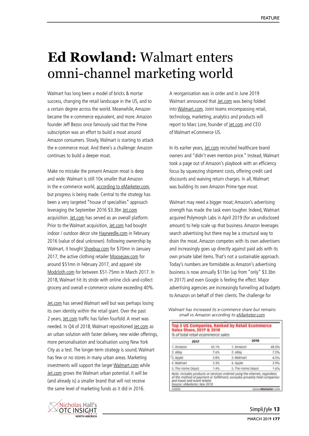 Ed Rowland: Walmart Enters Omni-Channel Marketing World