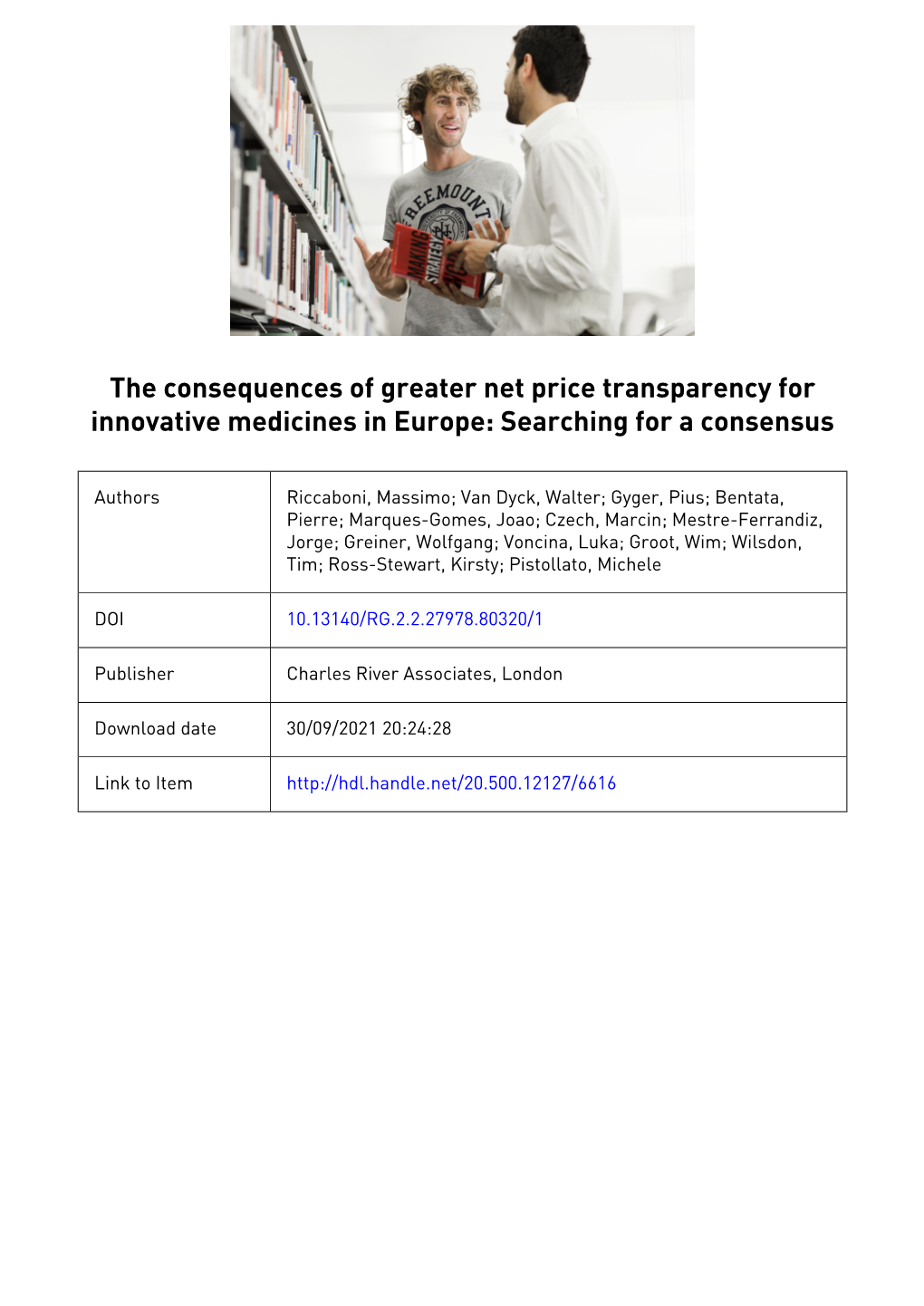 The Consequences of Greater Net Price Transparency in Europe