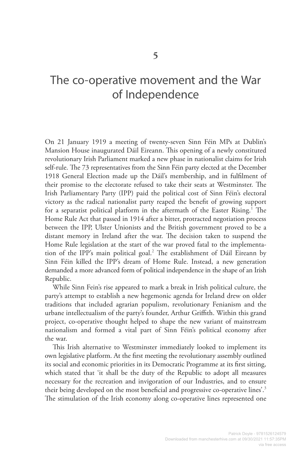 Civilising Rural Ireland the Countryside, and Farmers Derived Financial Benefit from Their Membership