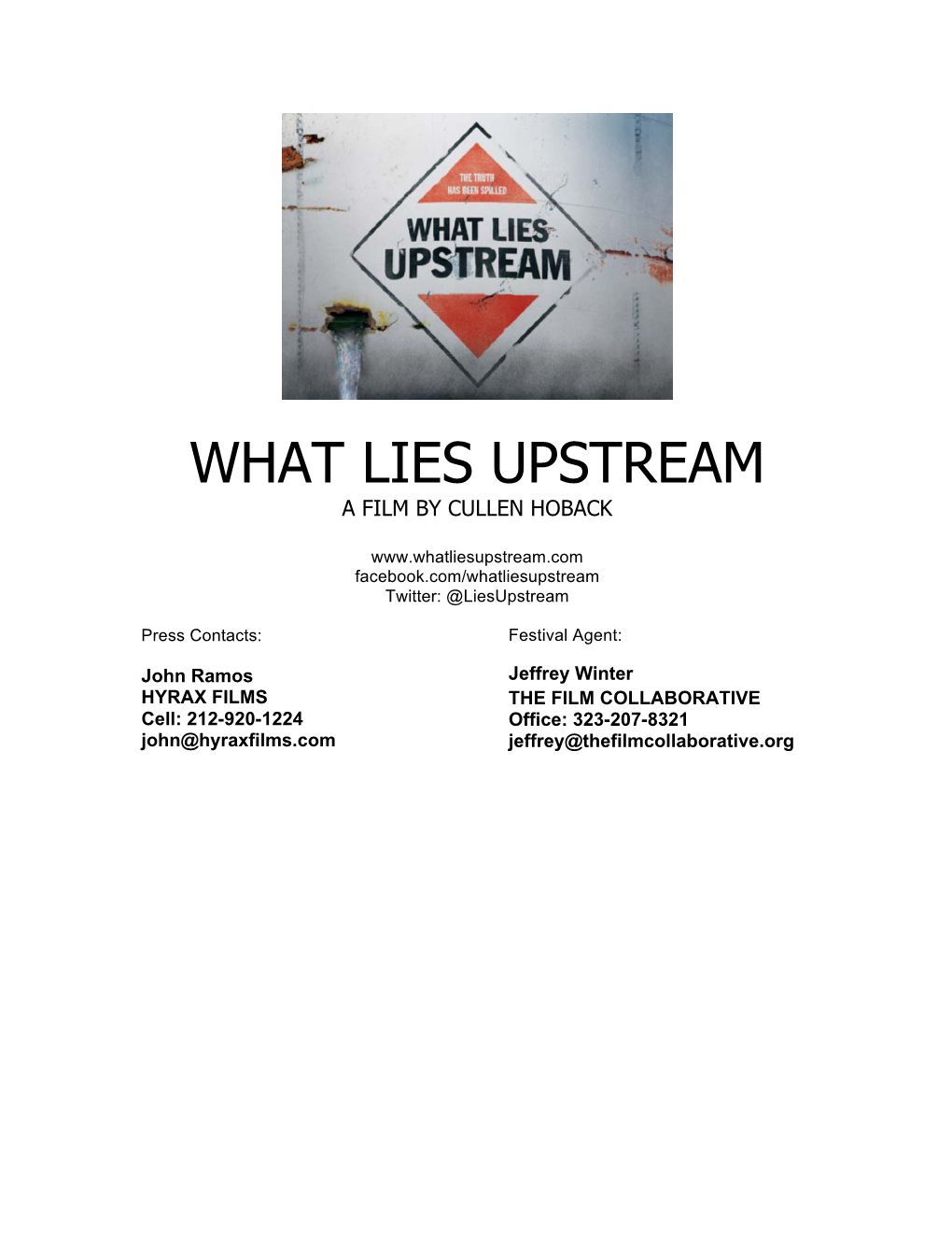 What Lies Upstream a Film by Cullen Hoback