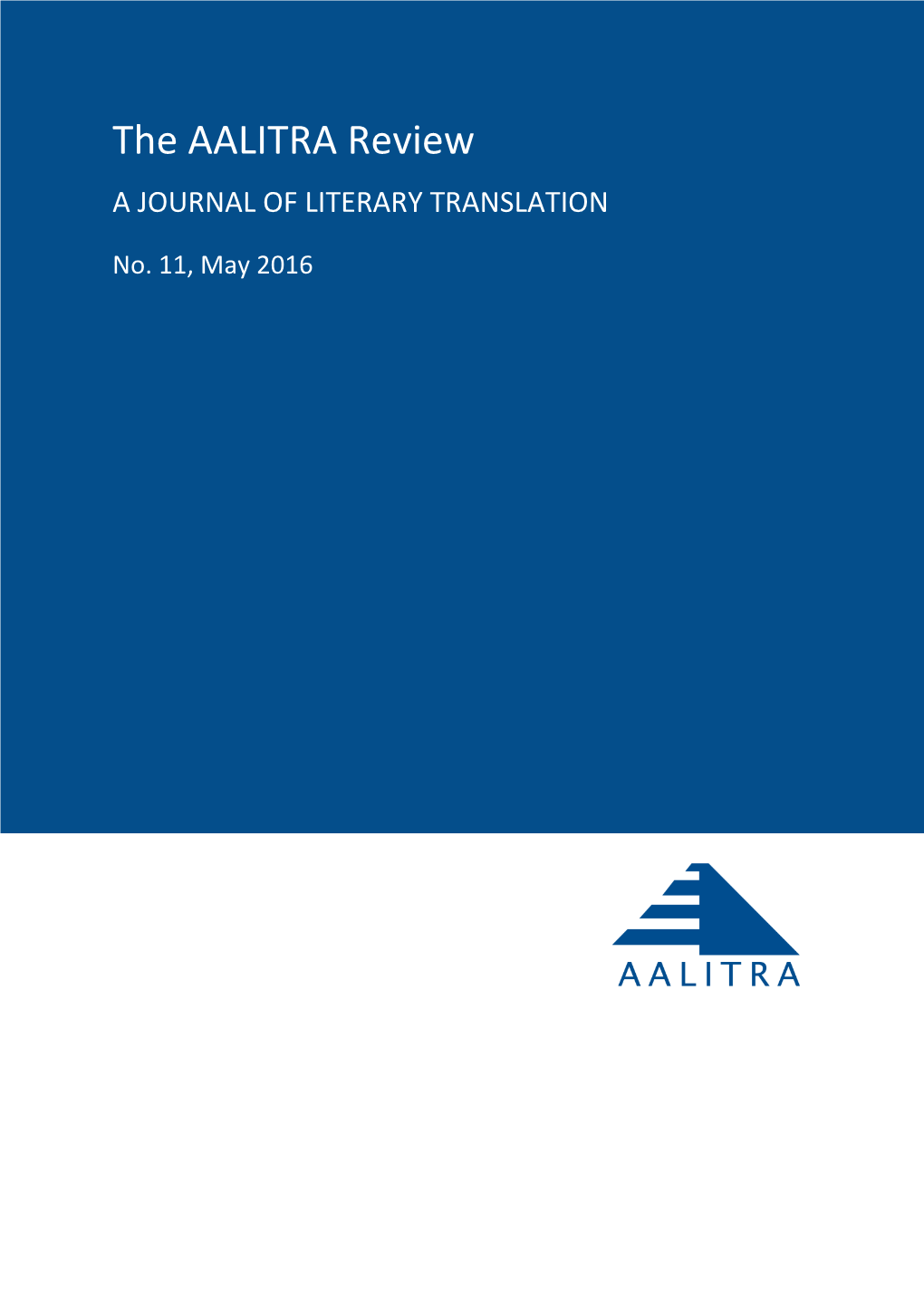 A Journal of Literary Translation