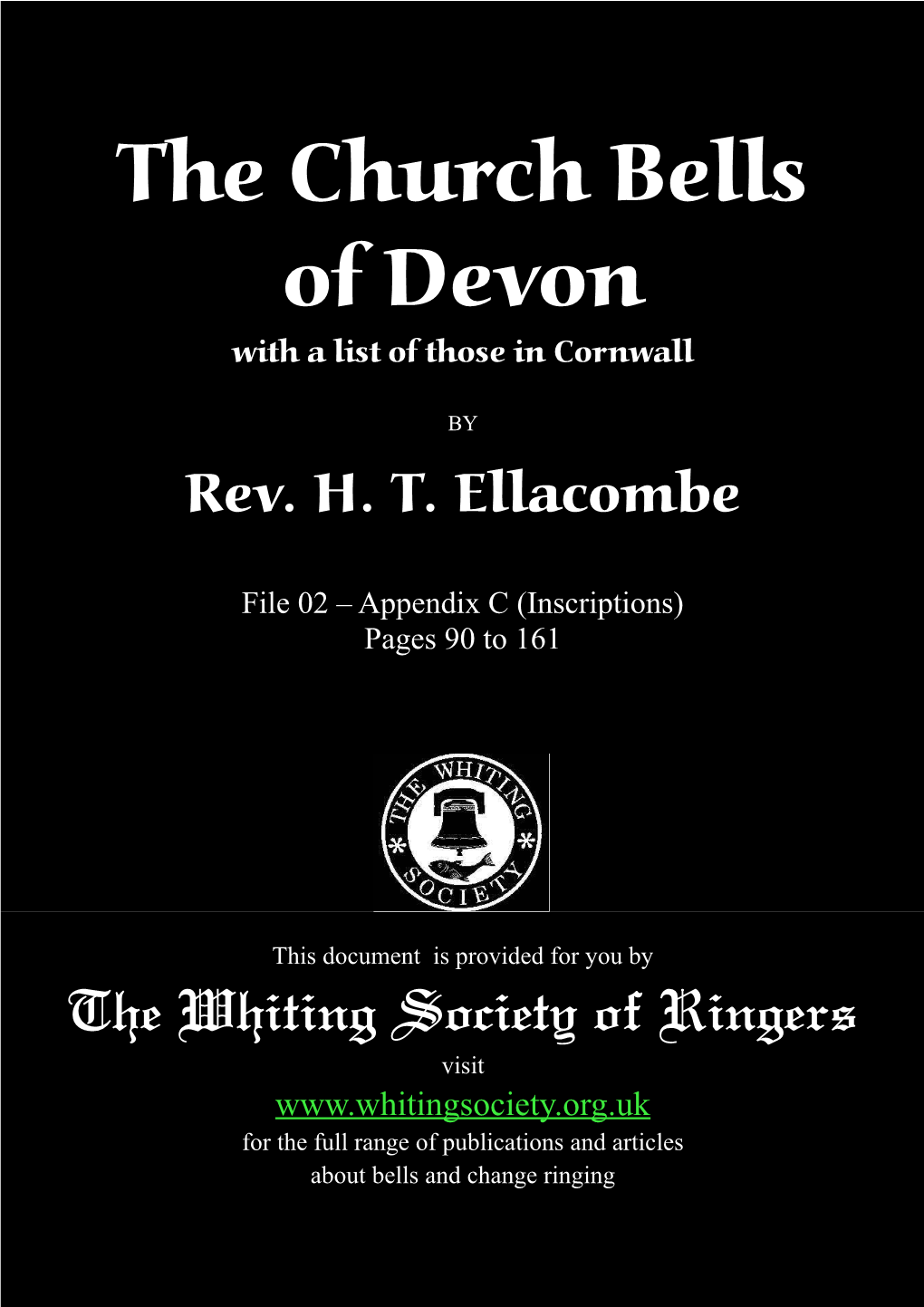 The Church Bells of Devon with a List of Those in Cornwall