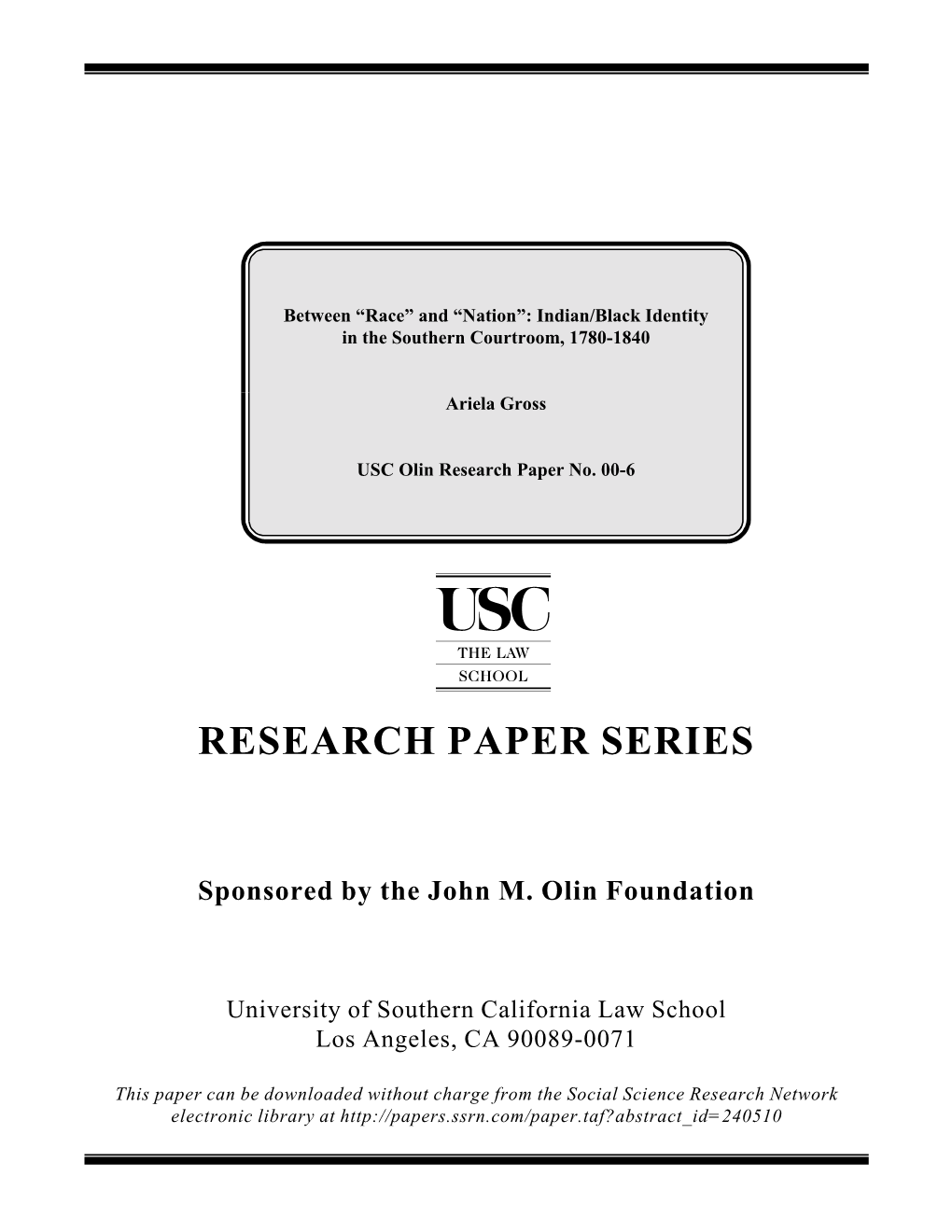 Research Paper Series