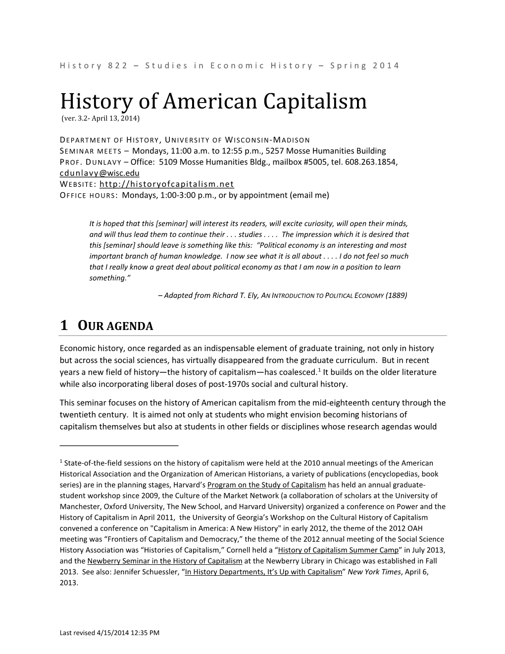 History of American Capitalism (Ver