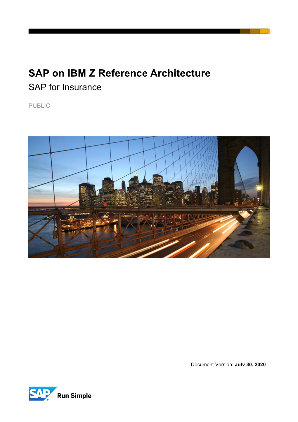 SAP on IBM Z Reference Architecture SAP for Insurance