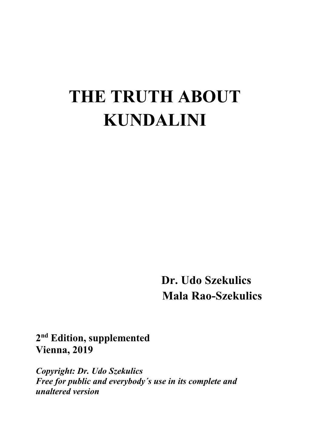 The Truth About Kundalini