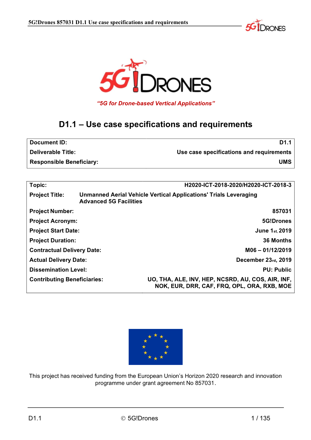 D1.1 – Use Case Specifications and Requirements