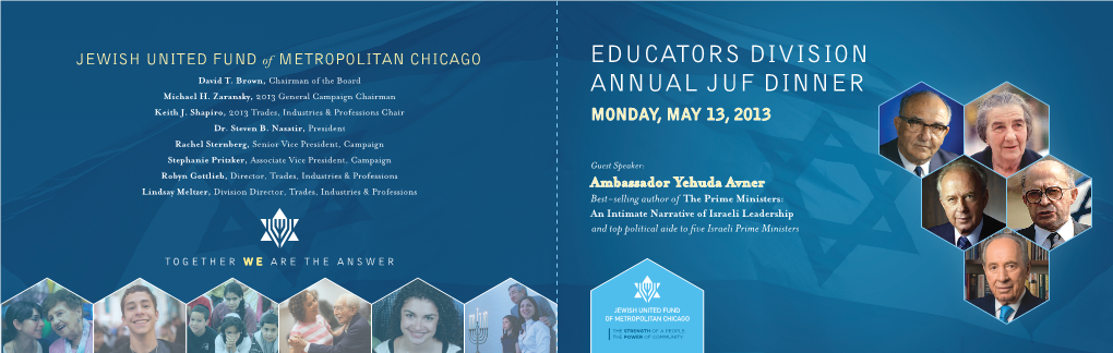 Educators Division Annual Juf Dinner