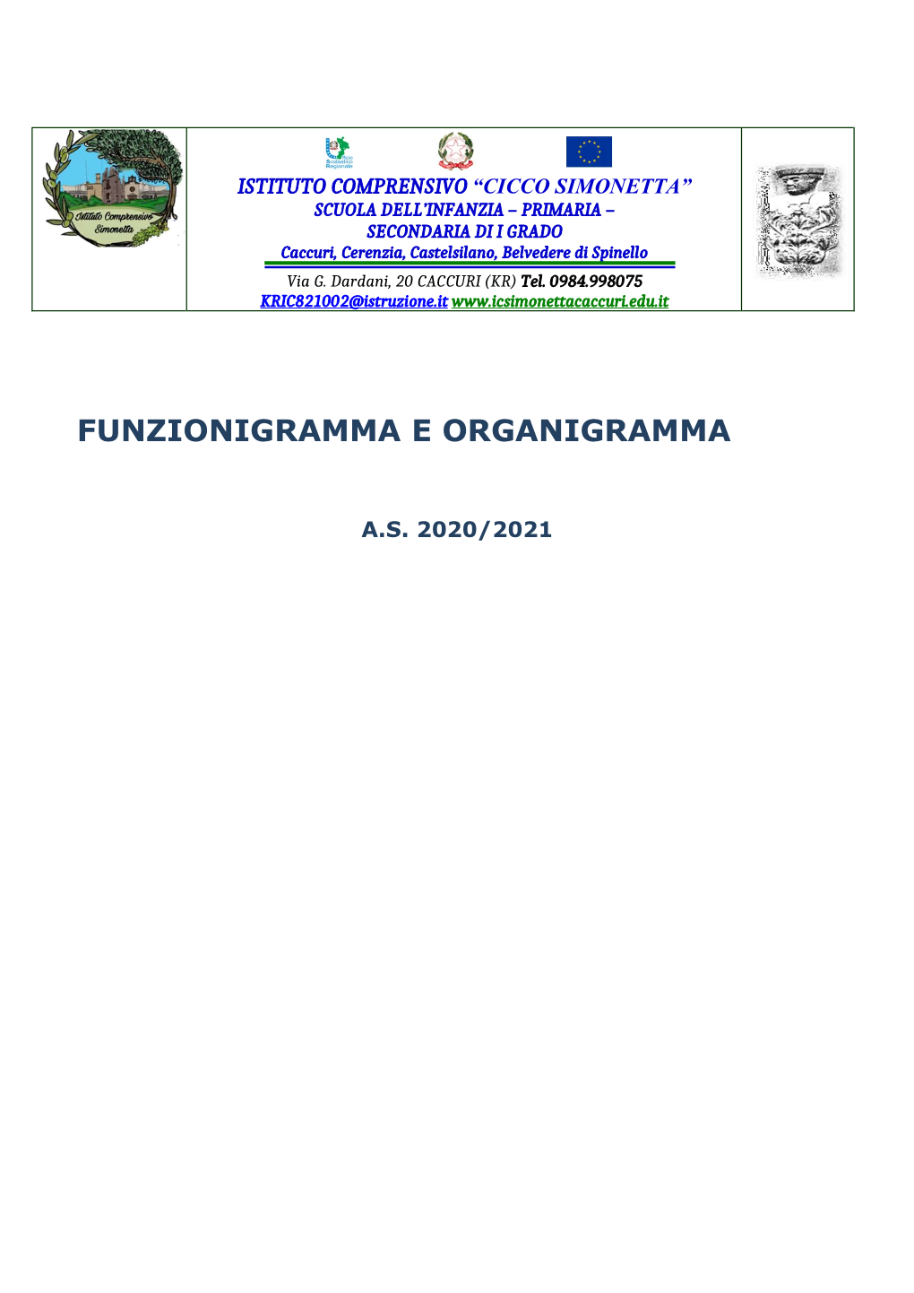 Funzionigramma E Organigramma