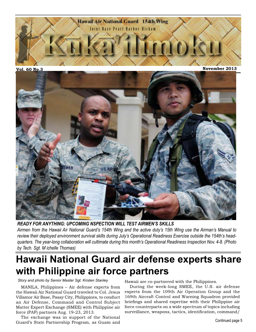 Hawaii National Guard Air Defense Experts Share with Philippine Air Force Partners Story and Photo by Senior Master Sgt