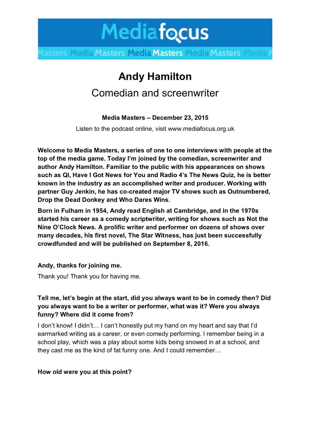 Andy Hamilton