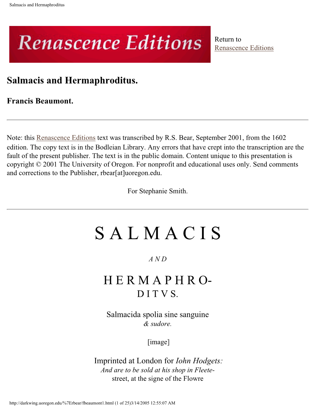 Salmacis and Hermaphroditus