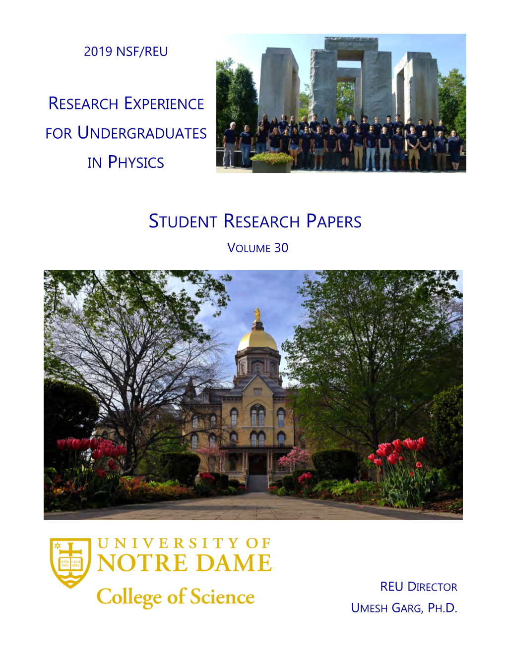 Student Research Papers Volume 30