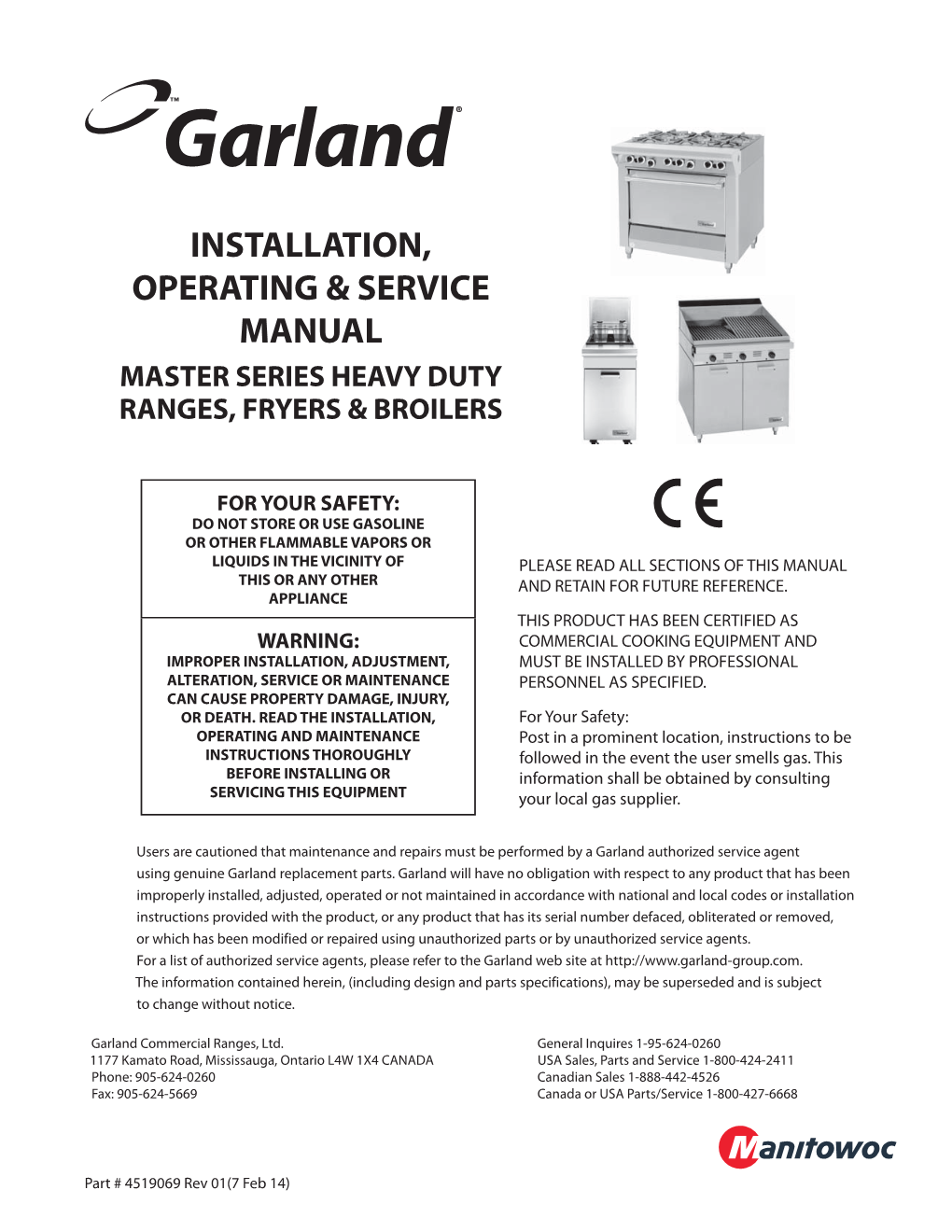 Installation, Operating & Service Manual