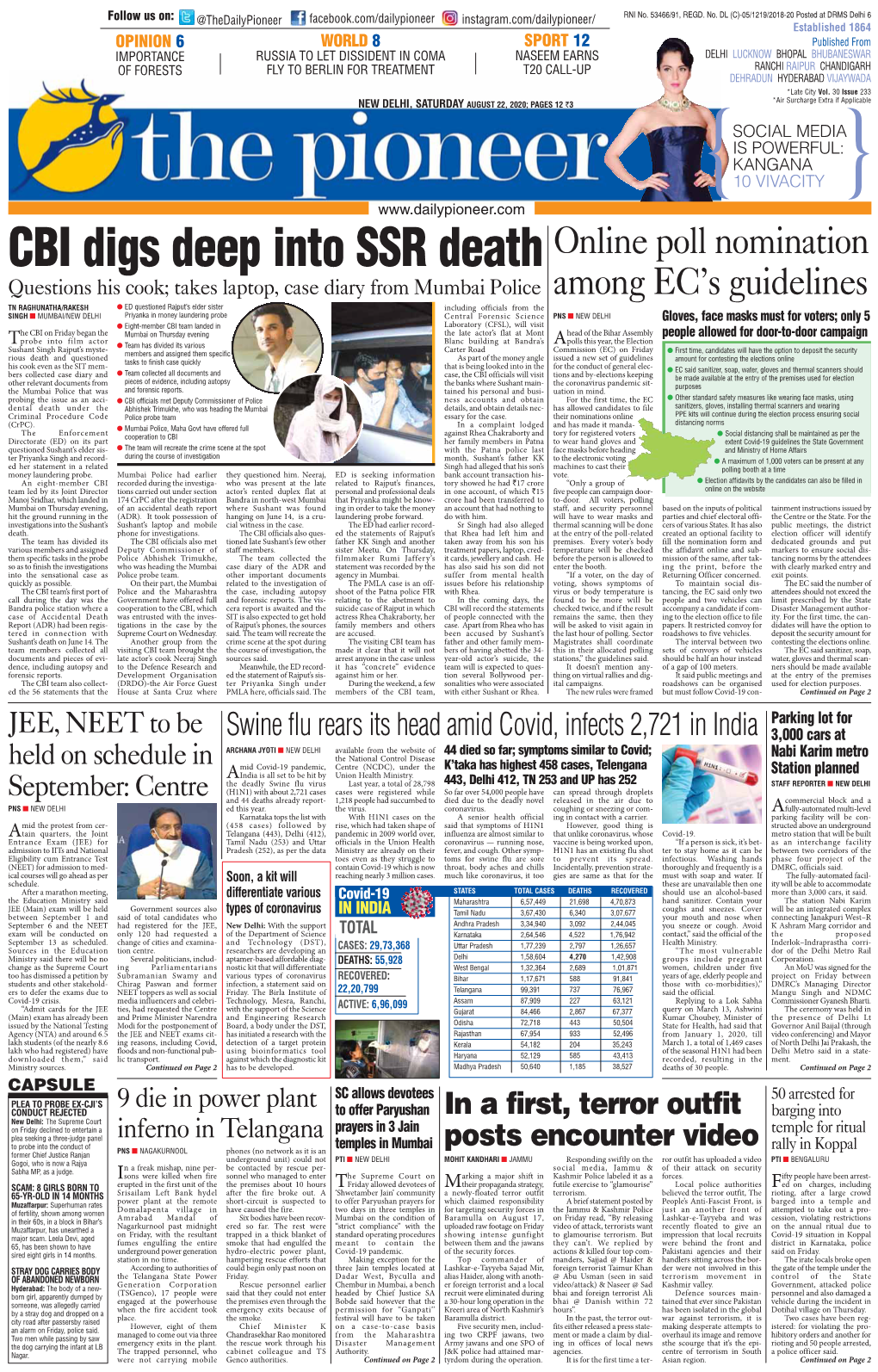 Delhi (412), Pandemic in 2009 World Over, Influenza Are Almost Similar to That Unlike Coronavirus, Whose Covid-19