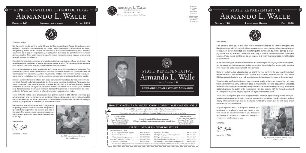 Walle Newsletter Fall 2010.Pdf