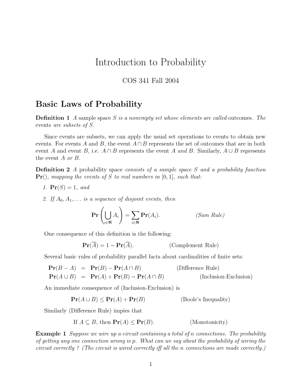 Introduction to Probability