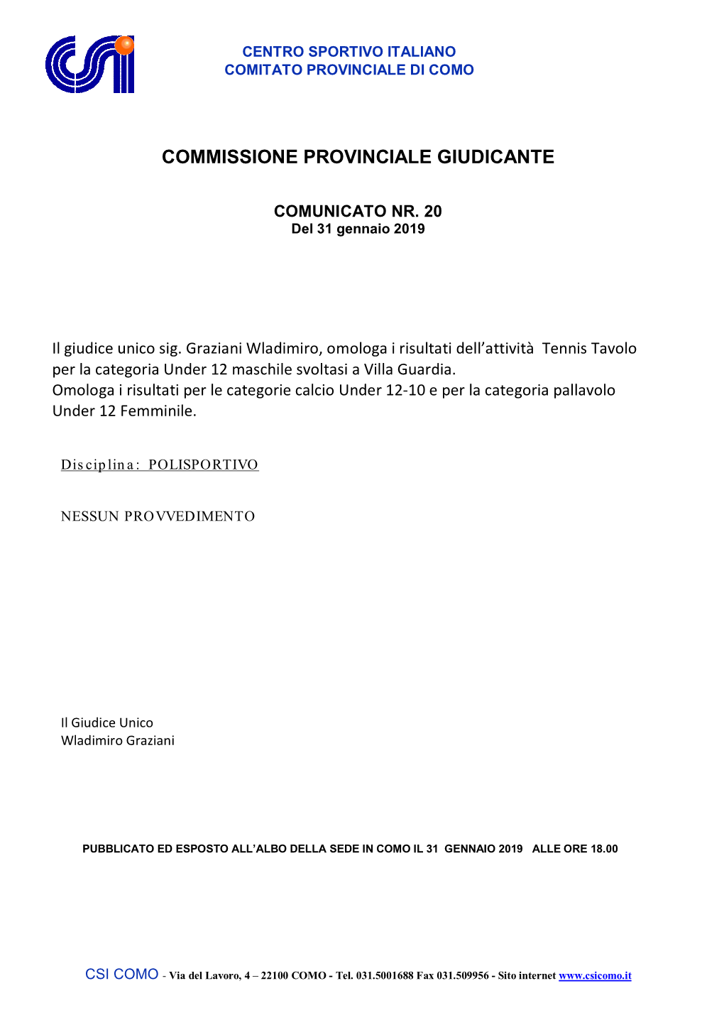 Commissione Provinciale Giudicante