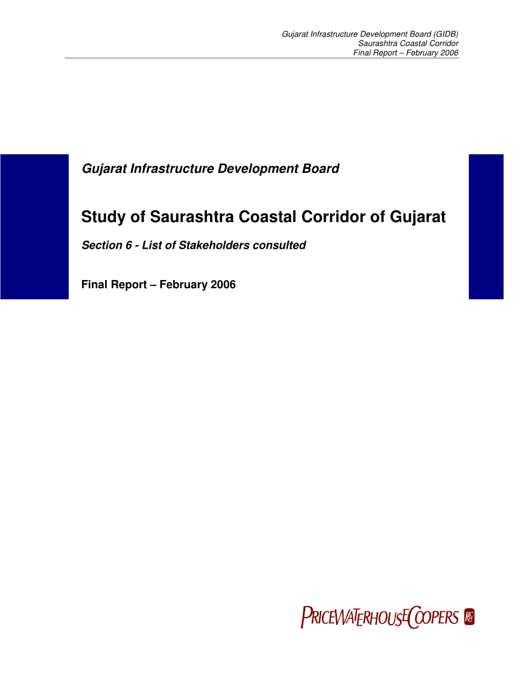 Study of Saurashtra Coastal Corridor of Gujarat